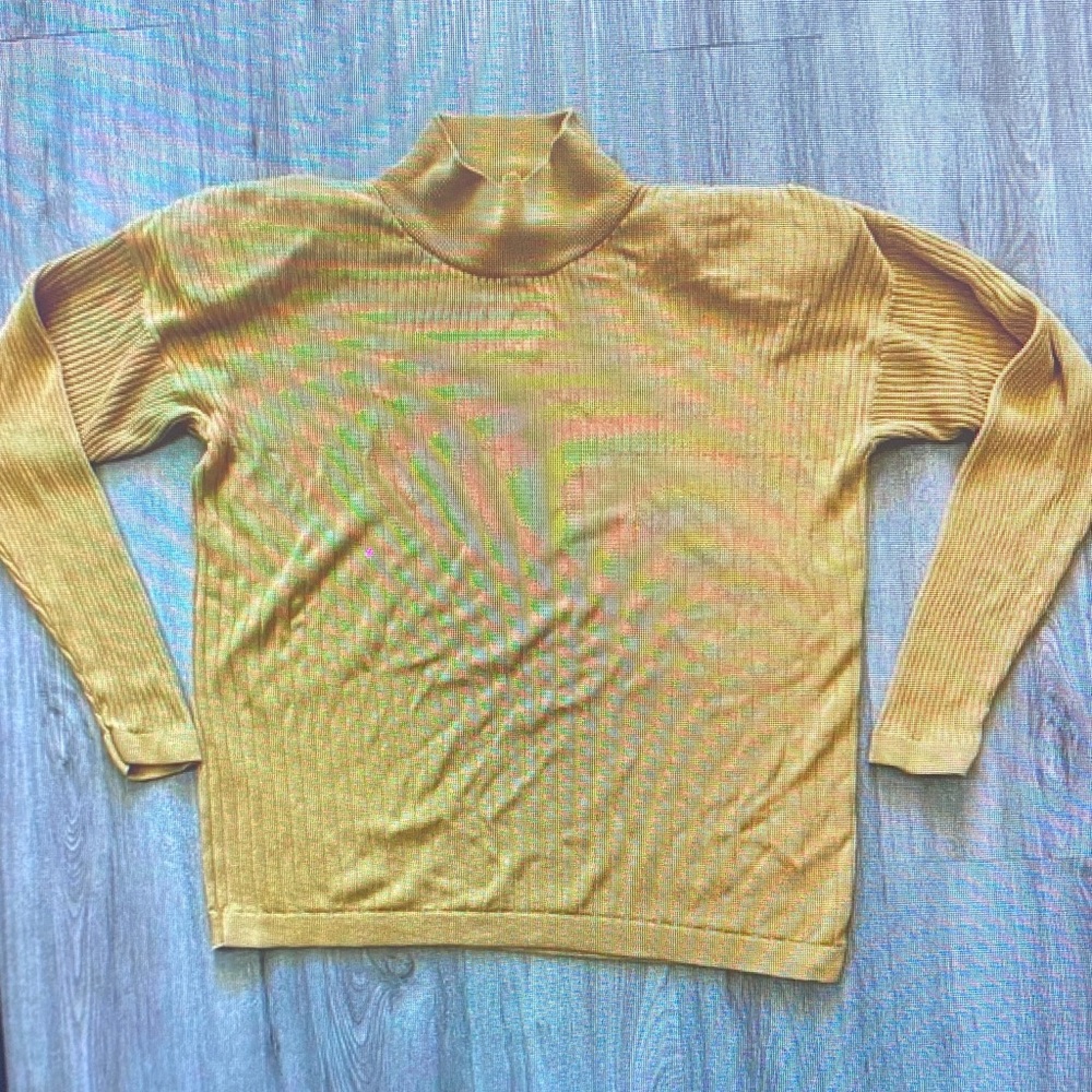 Women's Mustard Turtleneck Sweater